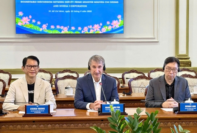 Phó Chủ tịch Tập đoàn Marc Hamilto phát biểu tại Tọa đàm - Ảnh: VGP. 