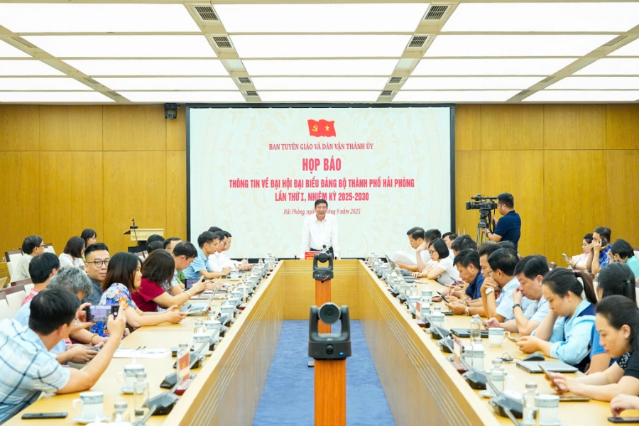Họp báo thông tin về Đại hội đại biểu Đảng bộ thành phố Hải Phòng lần thứ I