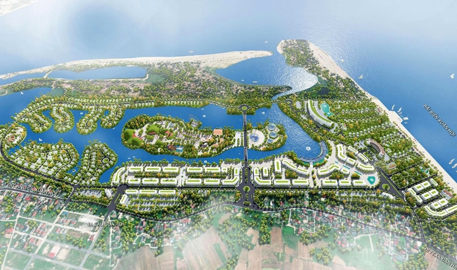 Phối cảnh Khu du lịch sinh thái biển Xuân Hội.