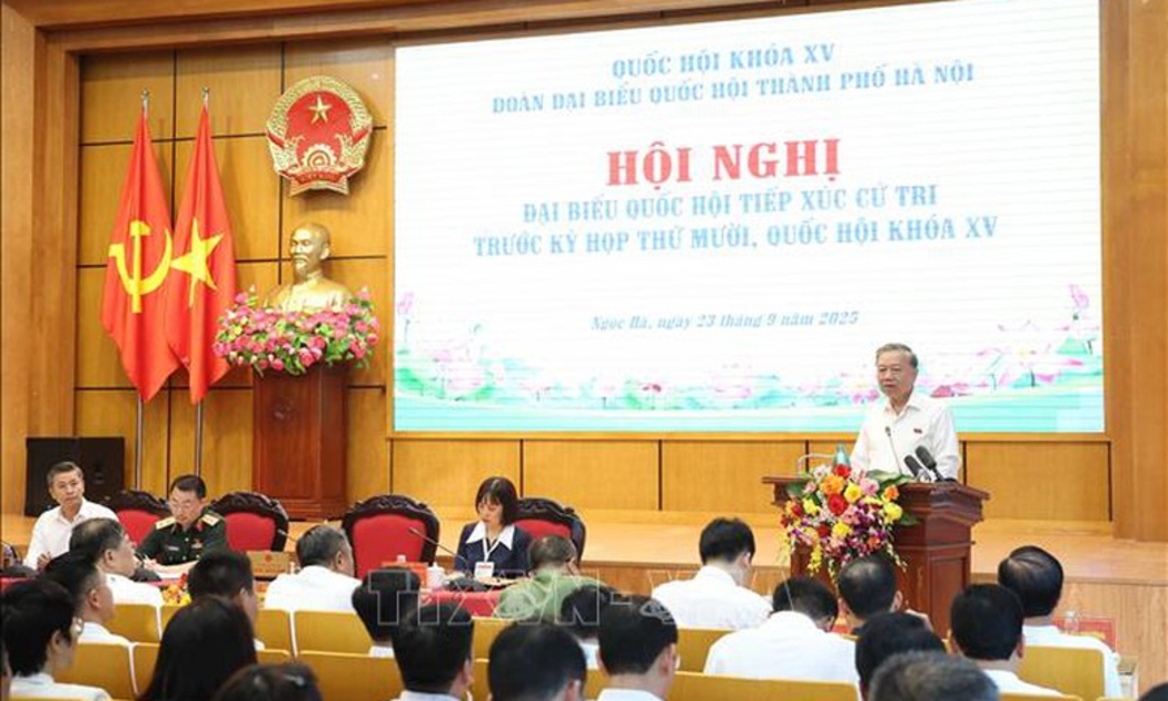 Tổng Bí thư Tô Lâm phát biểu - Ảnh: TTXVN