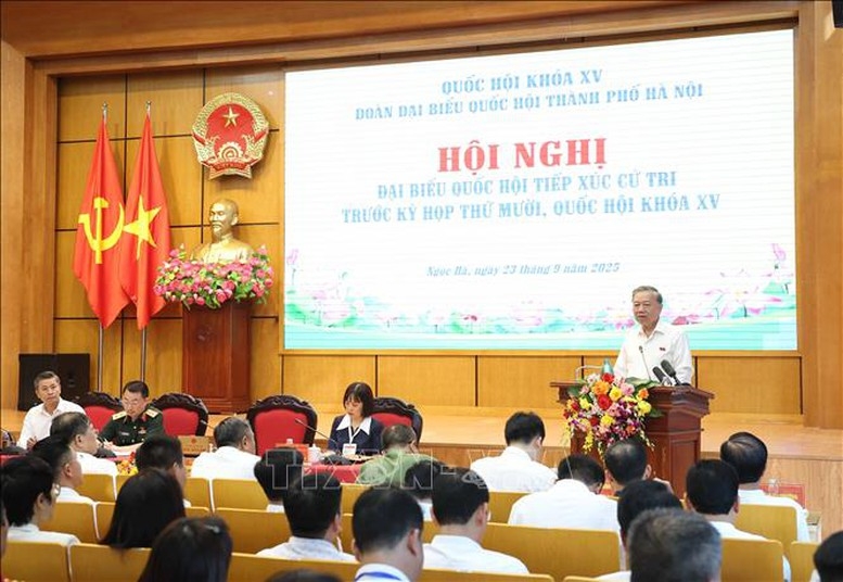 Tổng Bí thư Tô Lâm phát biểu - Ảnh: TTXVN