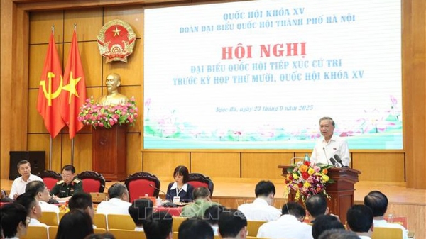 Tổng Bí thư Tô Lâm tiếp xúc cử tri thành phố Hà Nội trước kỳ họp thứ 10, Quốc hội khóa XV