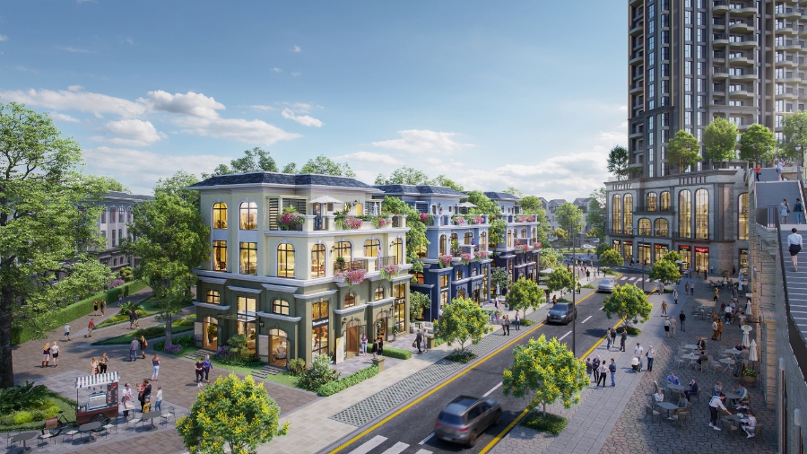 The Campus 2 hấp dẫn nhờ đối diện 3 tầng khối đế thương mại Central Park Residences.