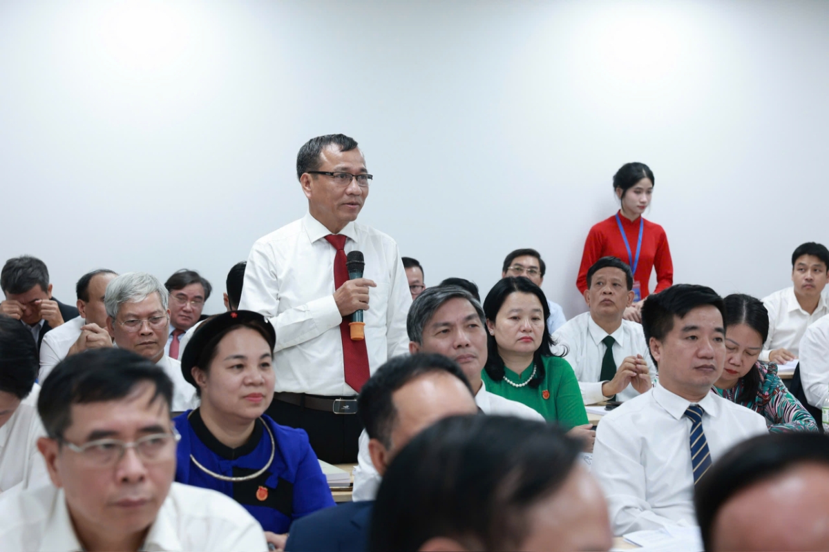 Đoàn đại biểu Đảng bộ Liên hiệp các Hội Khoa học và Kỹ thuật Việt Nam tham gia thảo luận, phát biểu ý kiến tại phiên trù bị.