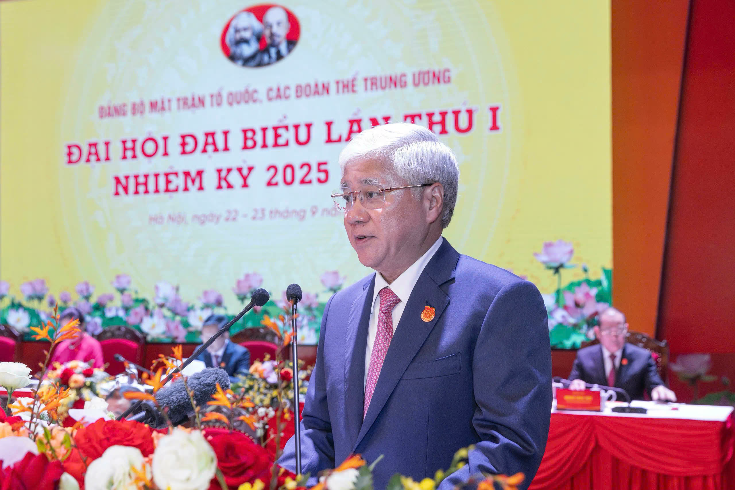 Chủ tịch Ủy ban Trung ương Mặt trận Tổ quốc Việt Nam Đỗ Văn Chiến, cho biết Đại hội đại biểu Đảng bộ Mặt trận Tổ quốc, các đoàn thể Trung ương nhiệm kỳ 2025-2030 là Đại hội đầu tiên thực hiện mô hình mới, lãnh đạo toàn diện hoạt động của Mặt trận Tổ quốc Việt Nam, các tổ chức chính trị - xã hội, các đoàn thể nhân dân. (Ảnh:daidoanket.vn).