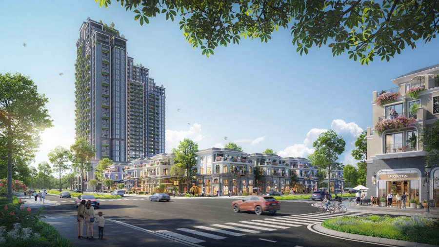 The Campus 2 hấp dẫn nhờ đối diện 3 tầng khối đế thương mại Central Park Residences.
