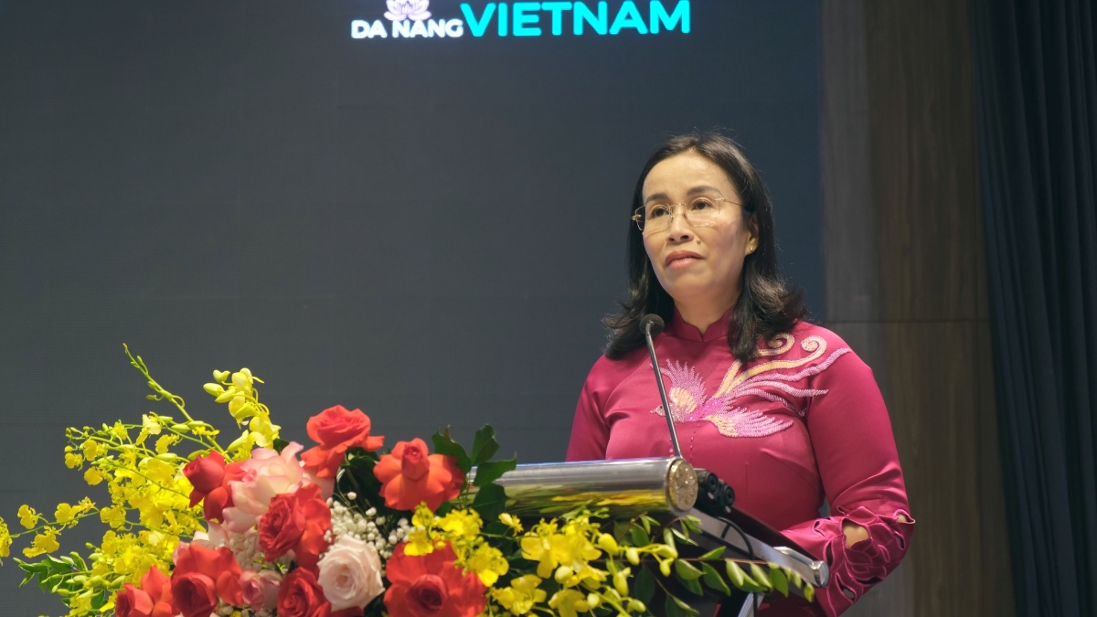 Bà Nguyễn Thị Anh Thi - Phó Chủ tịch UBND TP. Đà Nẵng, phát biểu tại buổi họp báo - Ảnh: Quang Hiếu