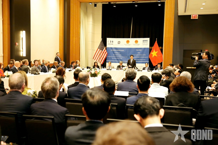 Quang cảnh buổi tọa đàm. Ảnh: QĐND&nbsp;