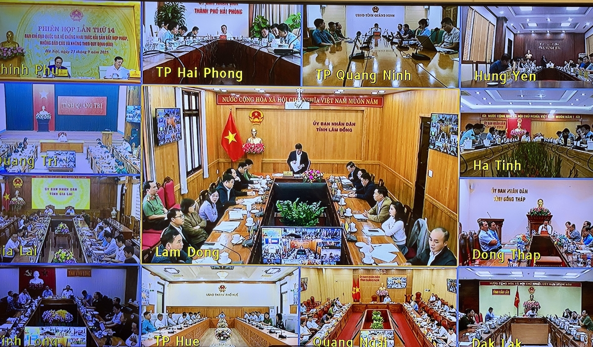 Hội nghị kết được nối trực tuyến đến các địa phương. Ảnh VPG.