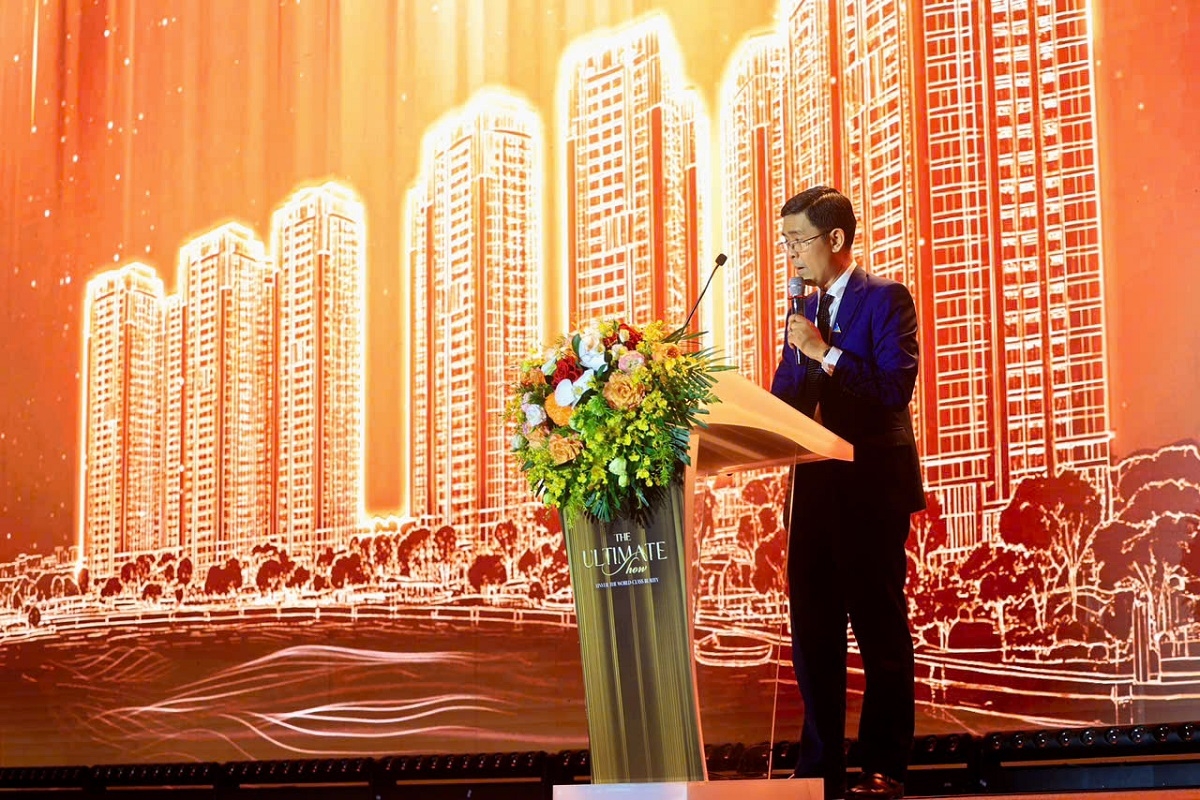 Ông Vũ Quốc Việt Nam – Phó Tổng giám đốc Tập đoàn Đất Xanh phát biểu tại sự kiện.