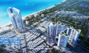 Phối cảnh Khu lõi Trung tâm Tài chính quốc tế Đà Nẵng