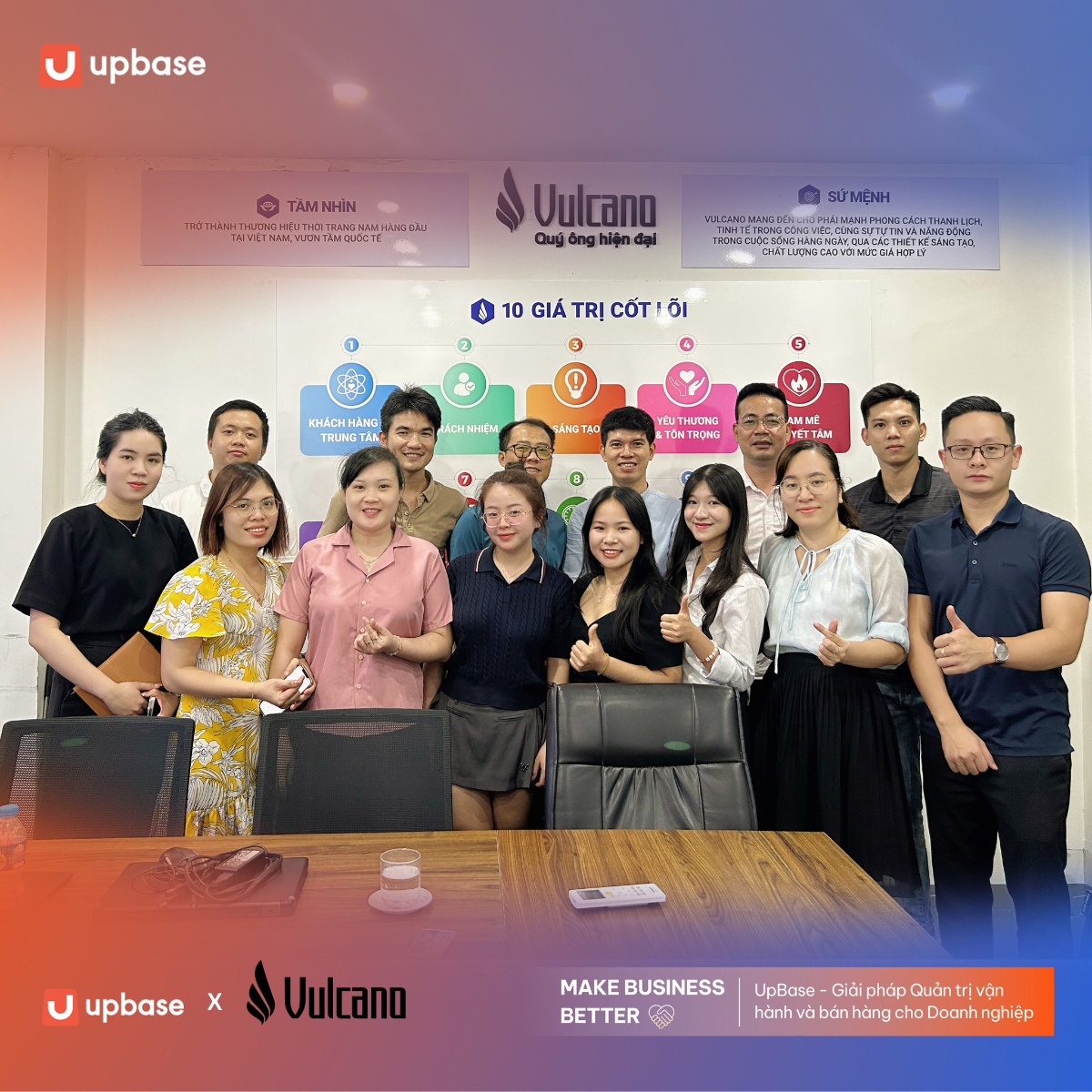 UpBase đồng hành cùng Vulcano trong buổi training onsite hợp nhất giao tiếp, chuẩn hoá vận hành nội bộ với Lark.