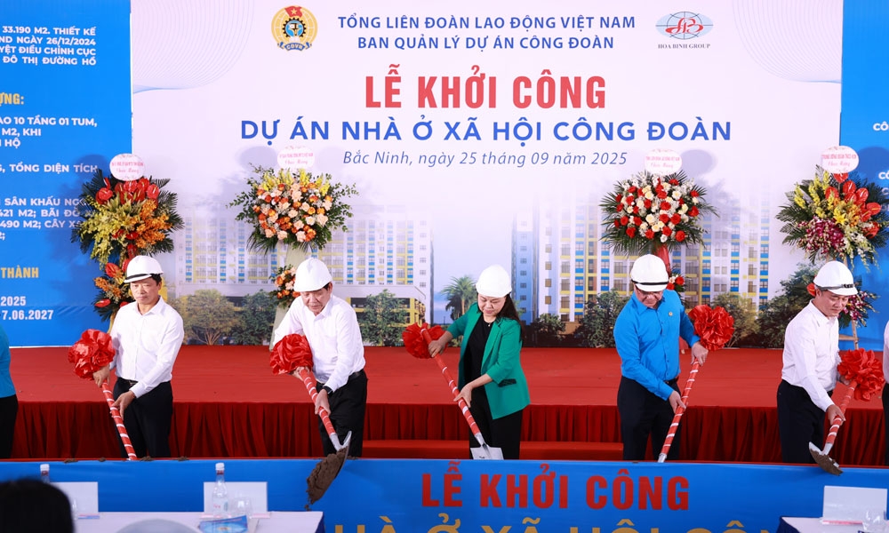 Lễ khởi công dự án nhà ở xã hội công đoàn tại Bắc Ninh 