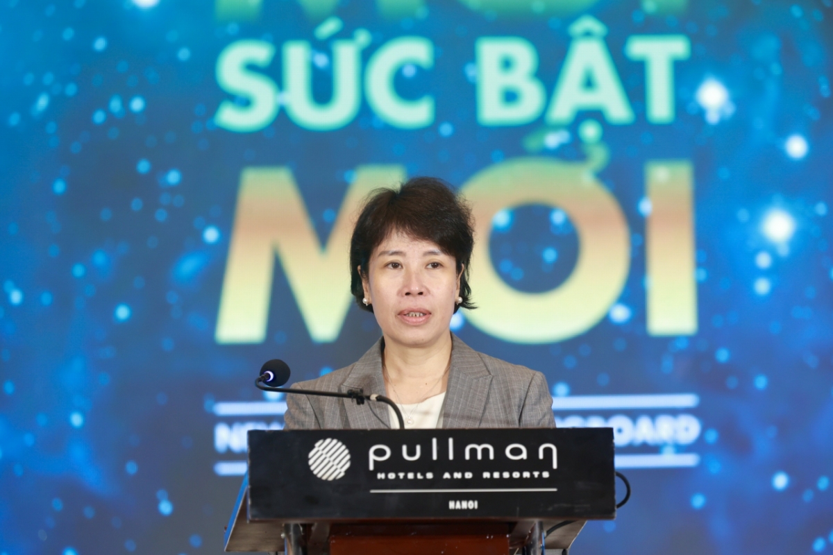 Thứ trưởng Bộ Tài chính Nguyễn Thị Bích Ngọc phát biểu tại Diễn đàn.