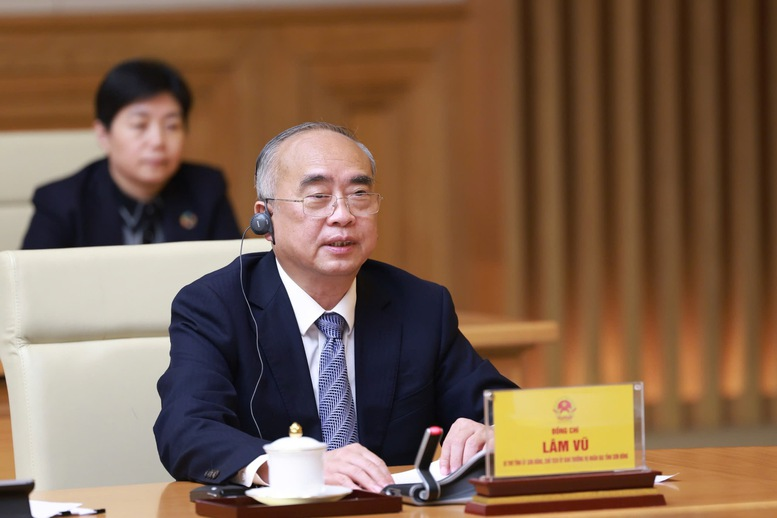 Bí thư Tỉnh ủy Sơn Đông Lâm Vũ mong muốn cùng các địa phương Việt Nam tăng cường quan hệ hữu nghị; tiếp tục đẩy mạnh, nâng cao chất lượng hợp tác trong các lĩnh vực - Ảnh: VGP.