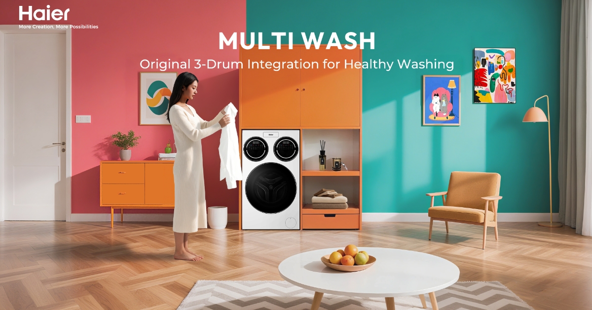 Haier ra mắt máy giặt 3 lồng tích hợp đầu tiên tại Việt Nam