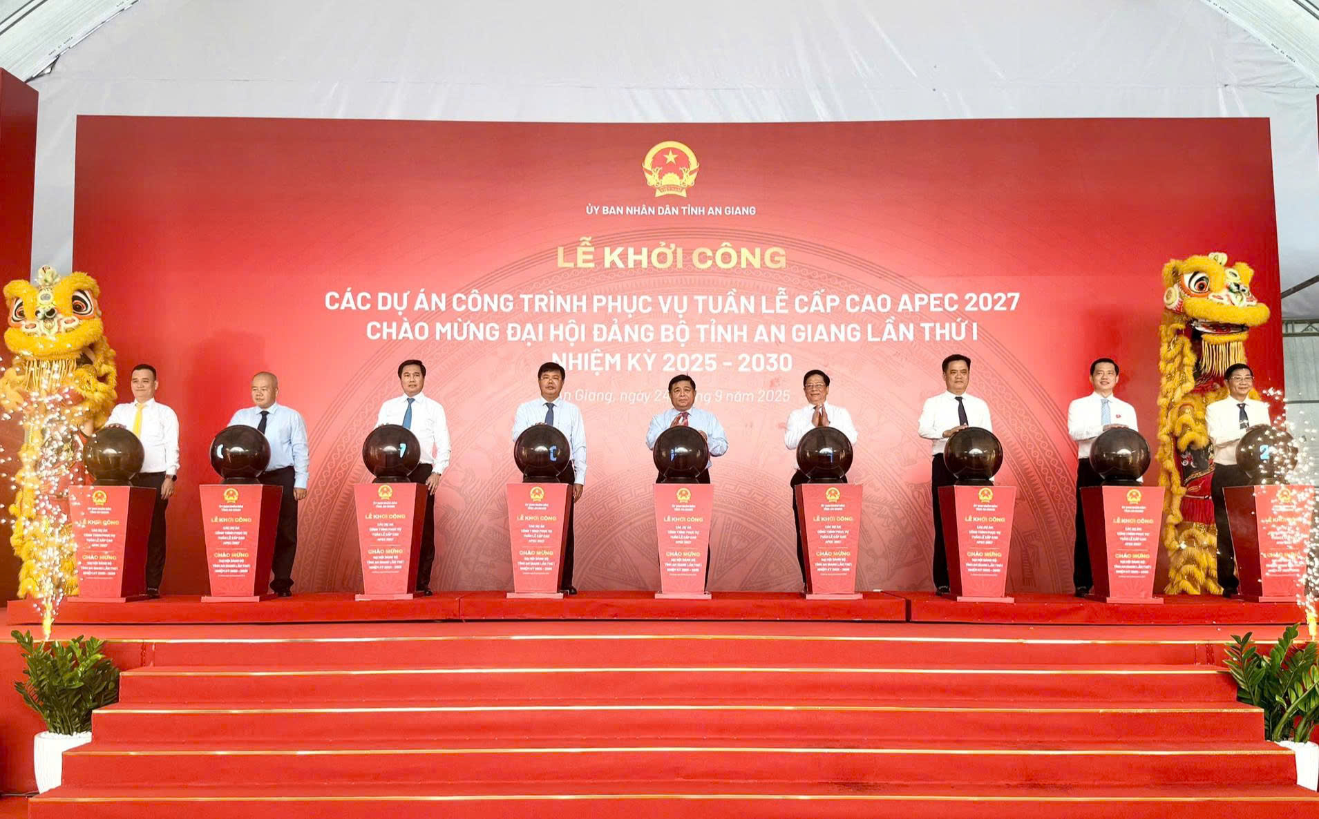 Lễ khởi công các dự án công trình phục vụ Tuần lễ Cấp cao APEC 2027 có sự tham gia của Phó Thủ tướng Nguyễn Chí Dũng.