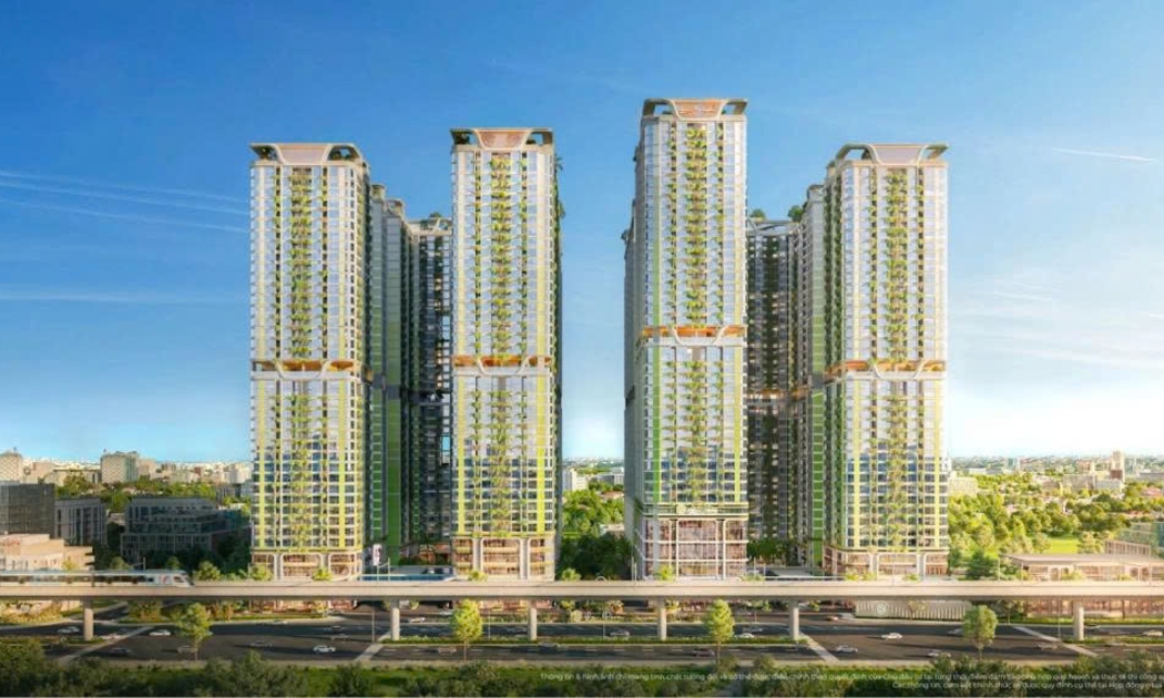 Phối cảnh các tòa tháp căn hộ. Ảnh: Phát Đạt Group.