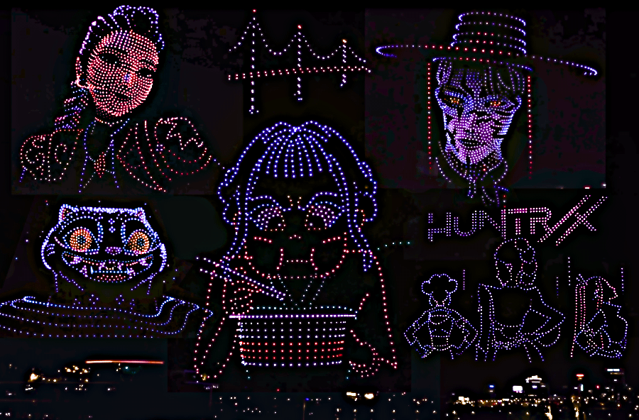 Phần trình diễn ánh sáng lấy cảm hứng từ bộ phim KPop Demon Hunters&nbsp;