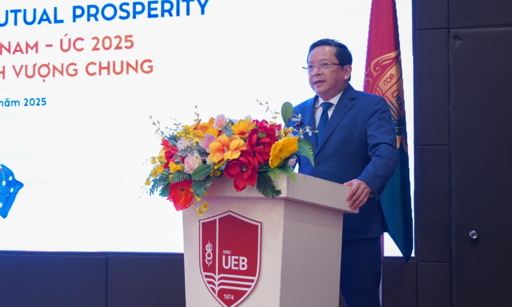 Ông Nguyễn Đức Hiển, Phó Trưởng ban Chính sách, chiến lược Trung ương, phát biểu tại Diễn đàn kinh tế Việt Nam – Australia 2025.