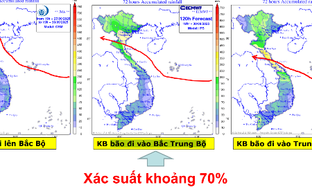 Bão BUALOI di chuyển nhanh, dự báo đổ bộ Bắc Trung Bộ vào ngày 28/9