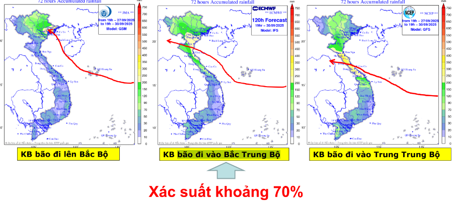 Xác suất bão số 10 đổ bộ vào Bắc Trung Bộ khoảng 70%