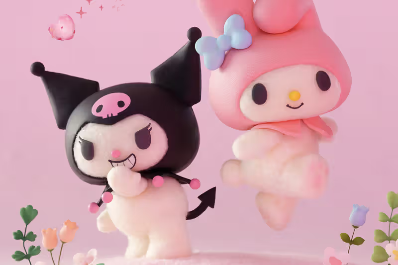 Nhân vật Kuromi và My Melody.