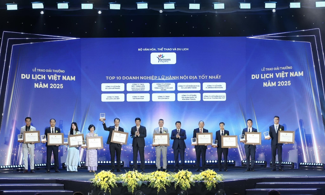 Sáng 27/9, tại Hà Nội, Bộ Văn hóa, Thể thao và Du lịch trang trọng tổ chức Lễ trao Giải thưởng Du lịch Việt Nam 2025.