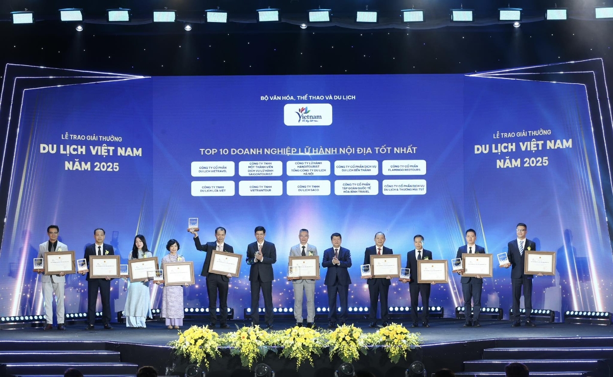 Sáng 27/9, tại Hà Nội, Bộ Văn hóa, Thể thao và Du lịch trang trọng tổ chức Lễ trao Giải thưởng Du lịch Việt Nam 2025.