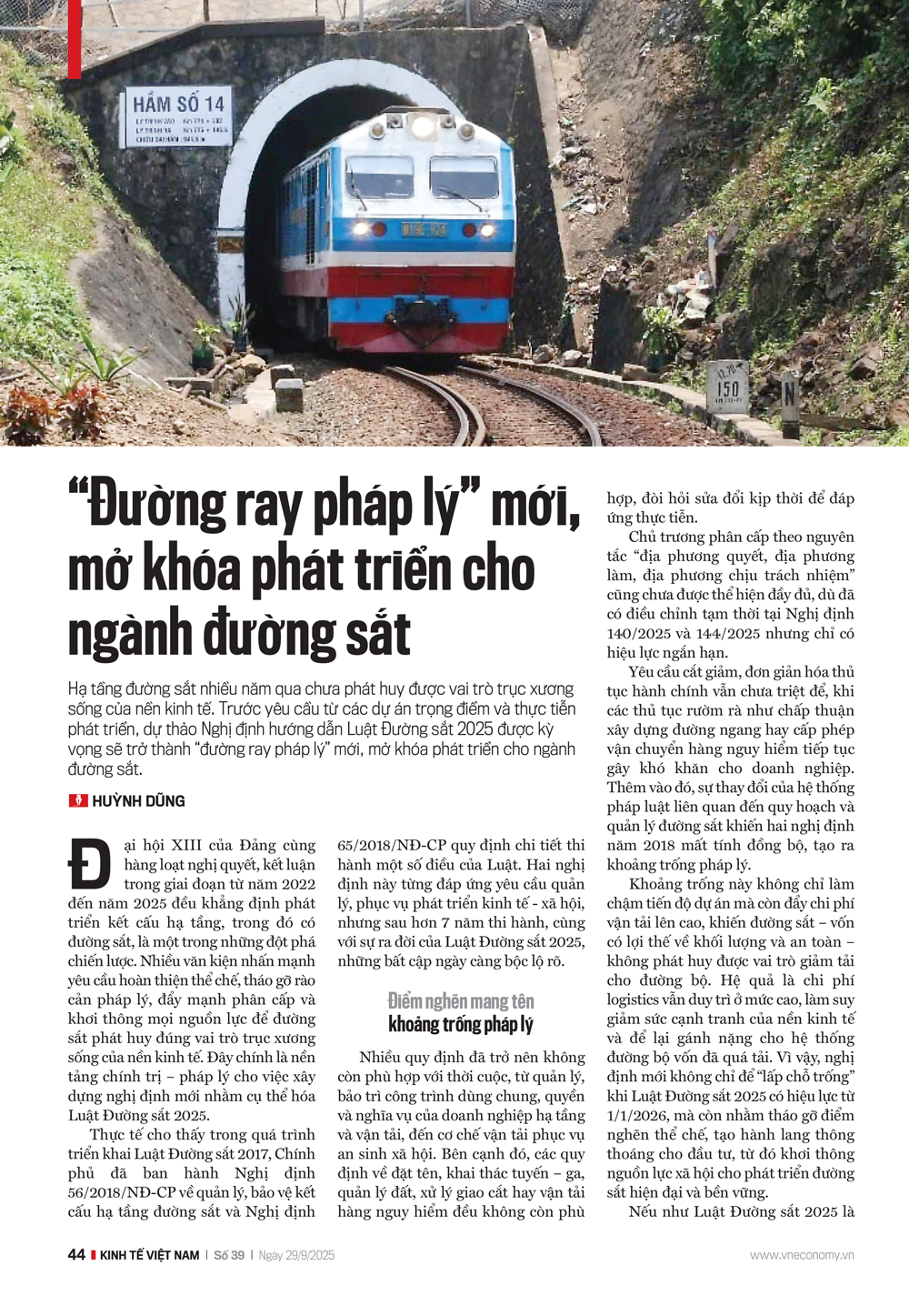 “Đường ray pháp lý” mới, mở khóa phát triển cho ngành đường sắt  - Ảnh 1