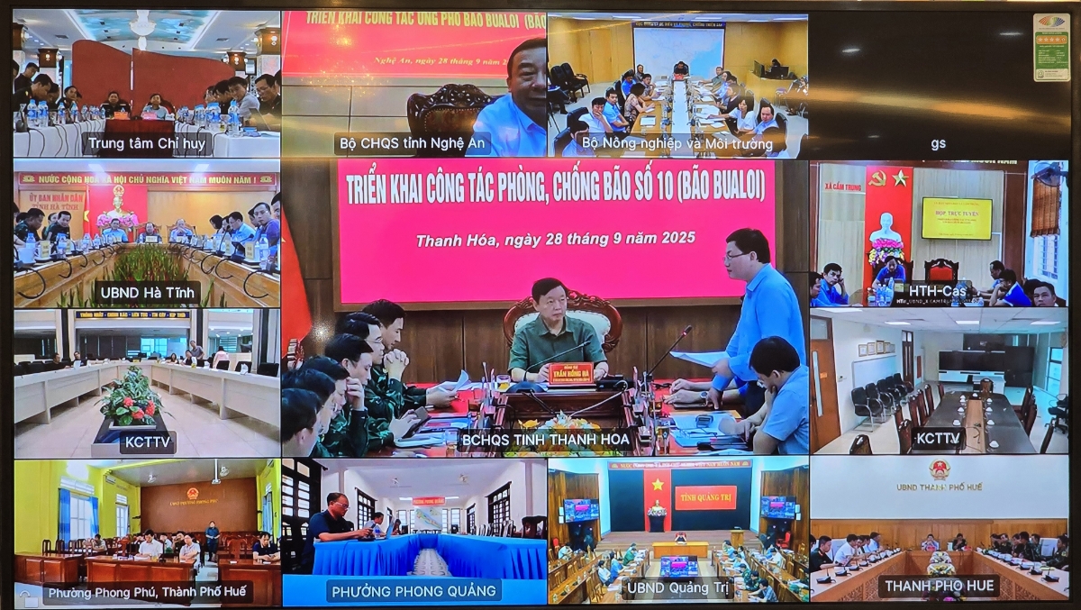 Phó Thủ tướng Trần Hồng Hà chủ trì cuộc họp tại điểm cầu Thanh Hoá.