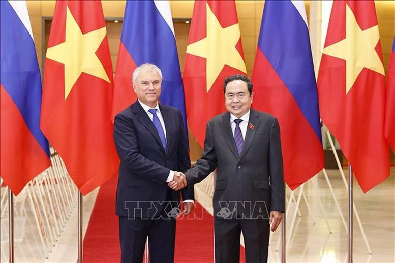 Chủ tịch Duma Quốc gia Quốc hội Nga Vyacheslav Volodin dẫn đầu Đoàn đại biểu cấp cao Nga thăm chính thức Việt Nam và đồng chủ trì Phiên họp lần thứ 4 Ủy ban hợp tác liên Nghị viện giữa Quốc hội Việt Nam và Duma Quốc gia Quốc hội Nga từ ngày 28-29/9/2025. Ảnh: TTXVN