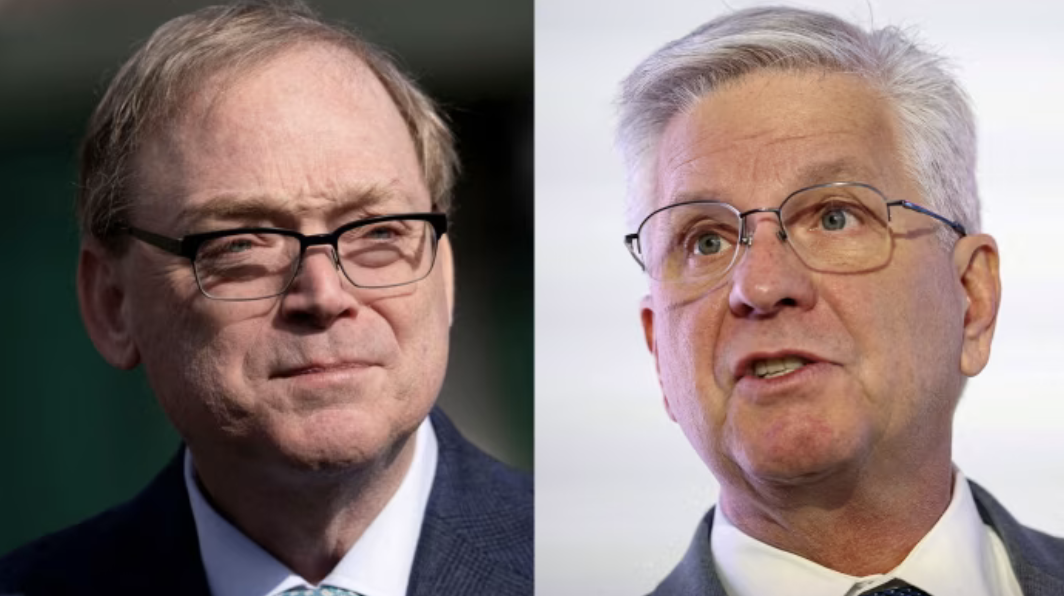 Ông Kevin Hassett (trái) và ông Christopher Waller - Ảnh: Bloomberg/Reuters.