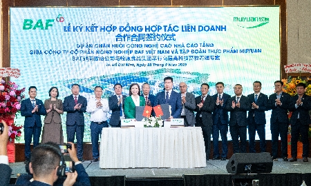 Lễ ký kết hợp tác liên doanh dự án chăn nuôi công nghệ cao nhà cao tầng giữa BAF Việt Nam và Tập đoàn Muyuan