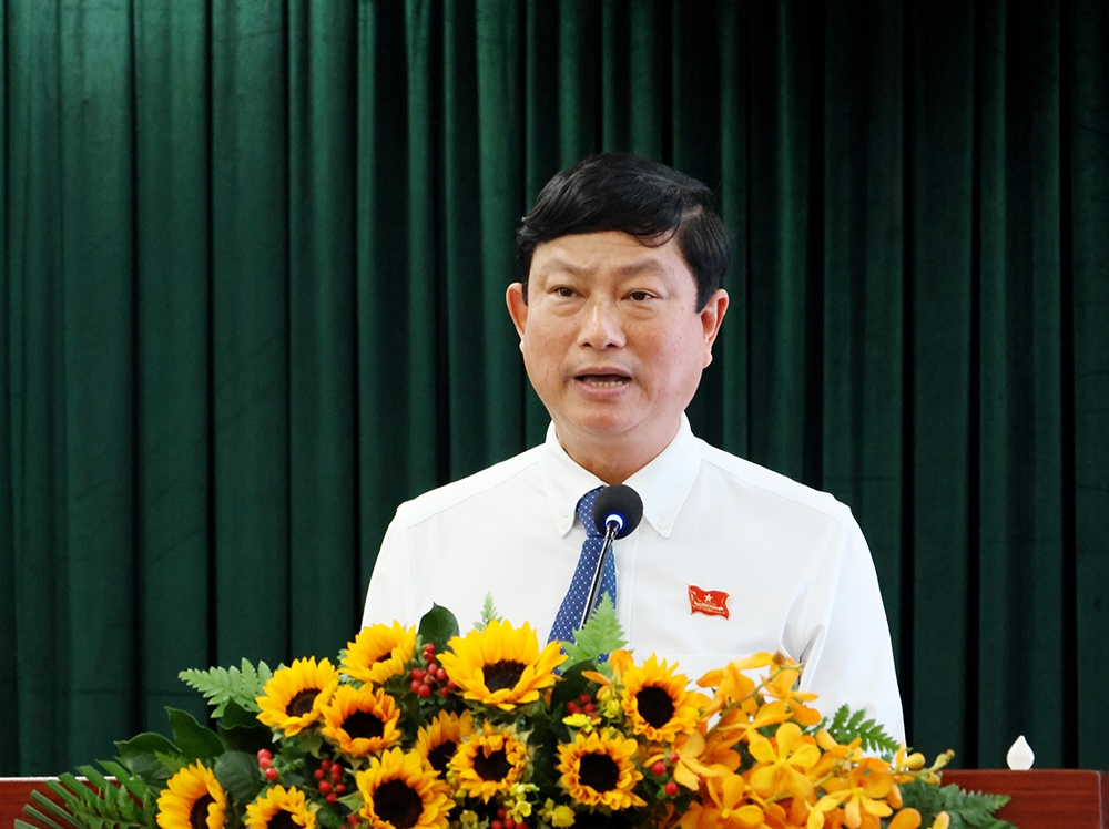 Phó Bí thư Thành ủy, Chủ tịch HĐND TP.HCM Võ Văn Minh phát biểu khai mạc tại Kỳ họp - Ảnh: Cổng thông tin điện tử TP.HCM