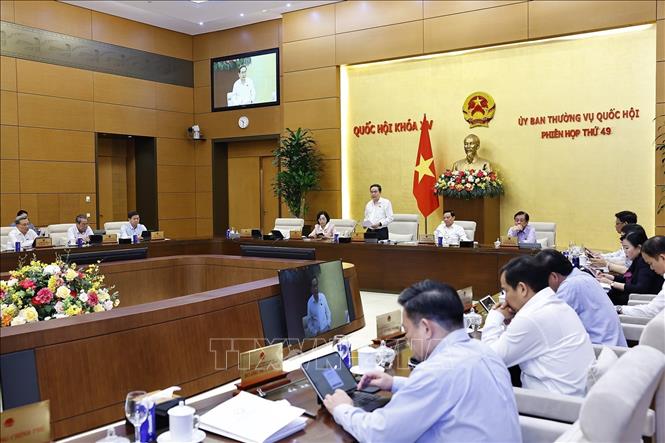 Chủ tịch Quốc hội Trấn Thanh Mẫn phát biểu bế mạc Phiên họp. Ảnh: TTXVN.