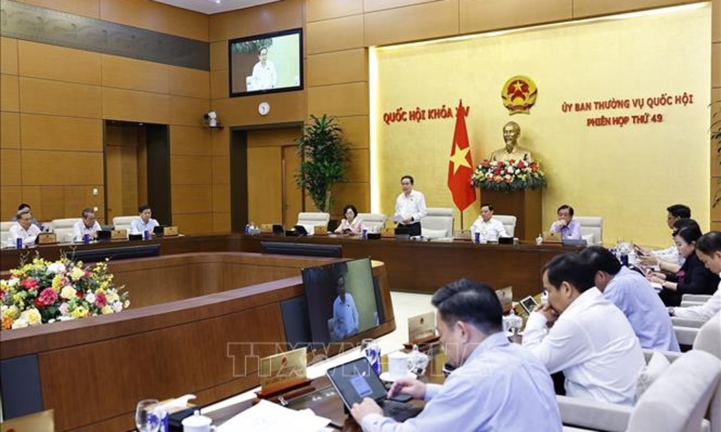 Chủ tịch Quốc hội Trấn Thanh Mẫn phát biểu bế mạc Phiên họp. Ảnh: TTXVN.