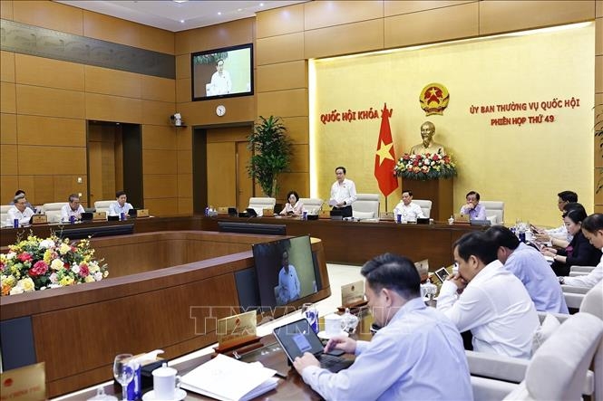 Chủ tịch Quốc hội Trấn Thanh Mẫn phát biểu bế mạc Phiên họp. Ảnh: TTXVN.