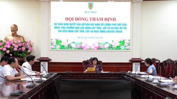 Thẩm định Nghị quyết quy định về số lượng cấp phó Hội đồng nhân dân các cấp