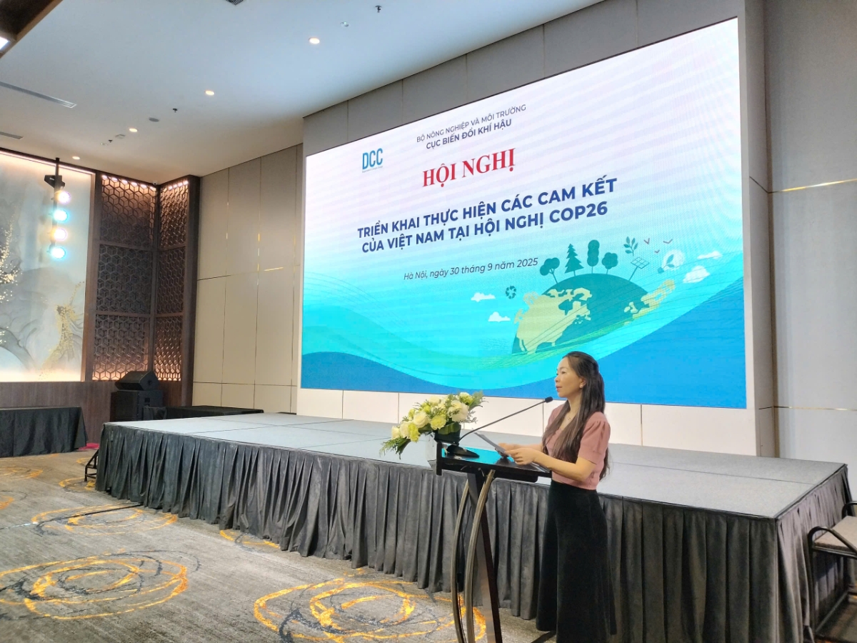 Bà Mai Kim Liên, Phó Cục trưởng Cục Biến đổi khí hậu, Bộ Nông nghiệp và Môi trường.