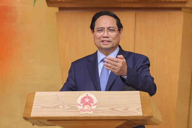 Thủ tướng khái quát, sau 3 tháng thực hiện, việc triển khai mô hình chính quyền địa phương 2 cấp đã đạt nhiều kết quả, cơ bản đạt mục tiêu đề ra. Ảnh: VGP