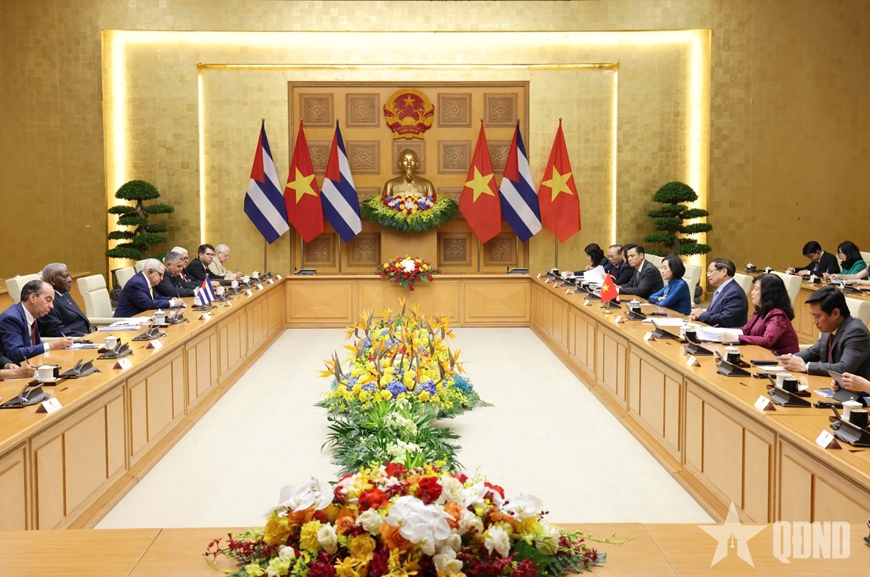 Quang cảnh cuộc hội kiến. Ảnh: QĐND