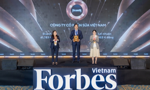 Vinamilk đứng đầu Top 25 thương hiệu dẫn đầu 2025 của Forbes Việt Nam