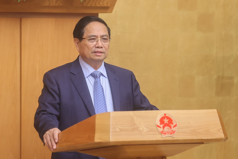 Thủ tướng chủ trì phiên họp Chính phủ về chính quyền địa phương 2 cấp - Ảnh: VGP