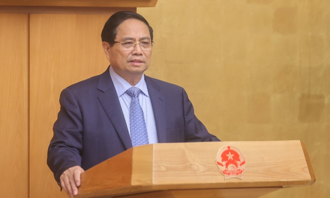 Thủ tướng chủ trì phiên họp Chính phủ về chính quyền địa phương 2 cấp - Ảnh: VGP