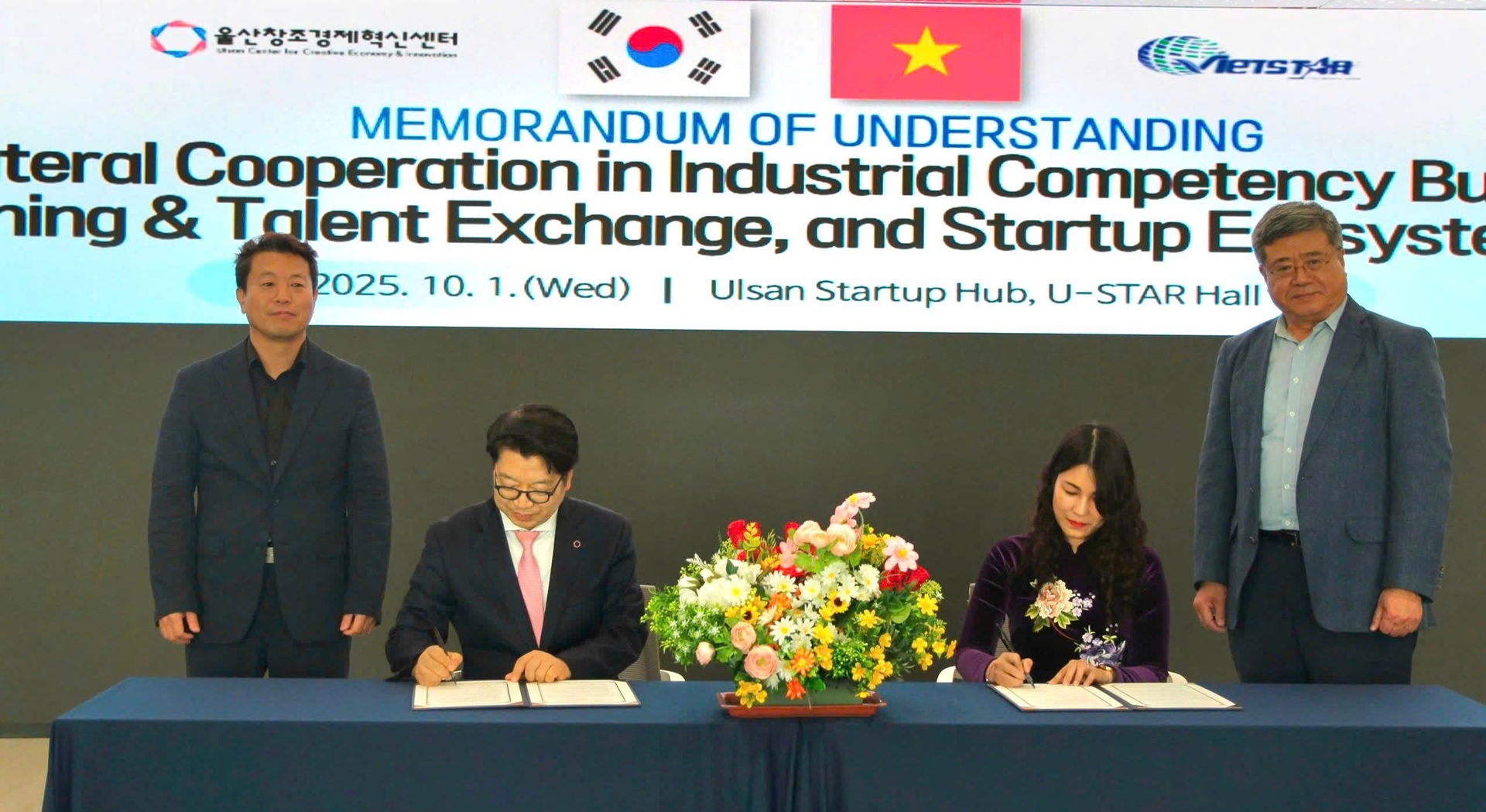 Thỏa thuận sẽ tạo hành lang hai chiều, kết nối các doanh nghiệp khởi nghiệp của Ulsan với thị trường Việt Nam và ngược lại.