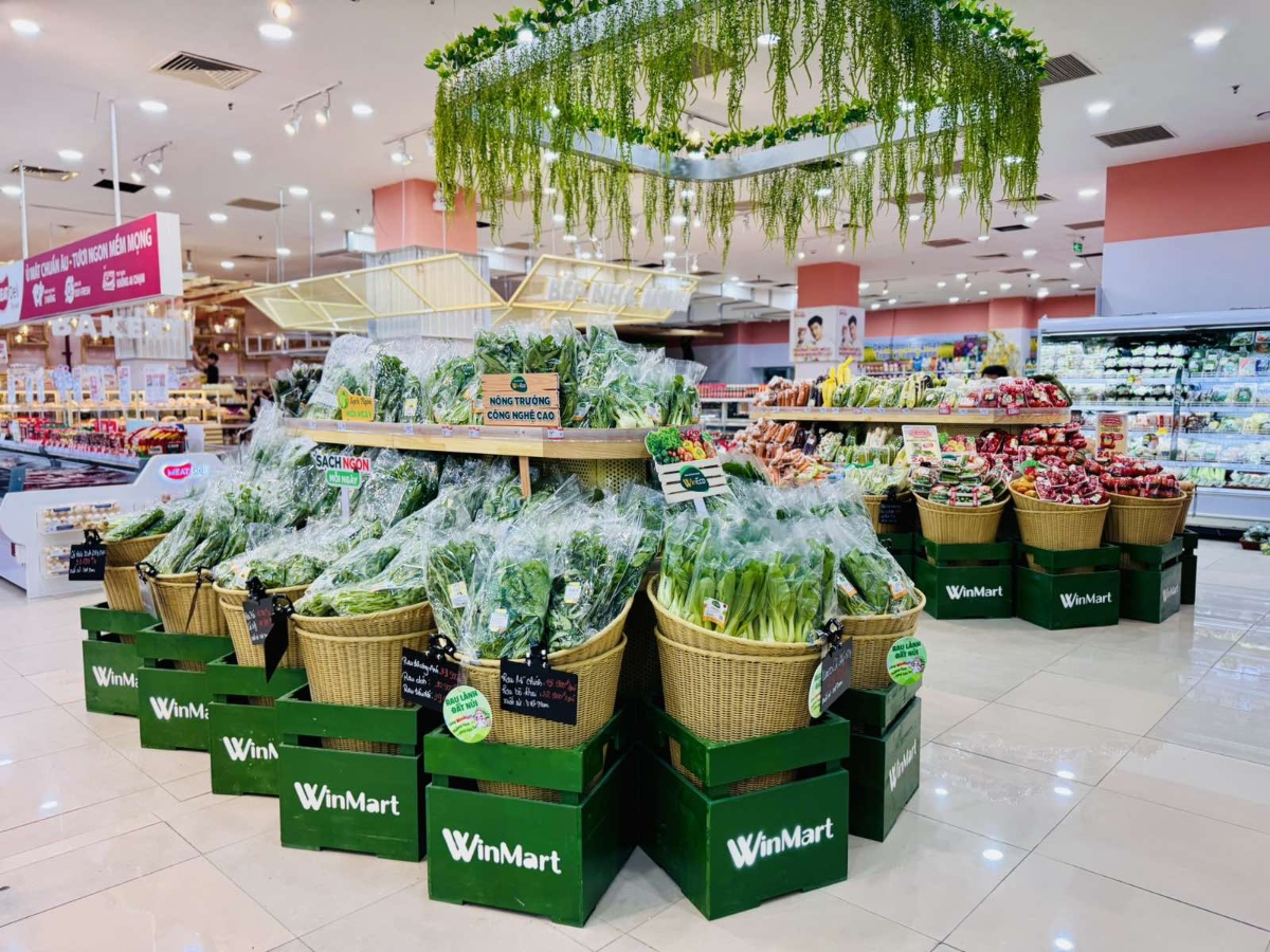 Rau sạch tươi ngon tại siêu thị WinMart,