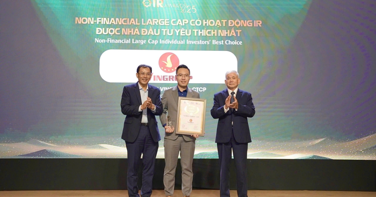 Vingroup: Top 3 Doanh nghiệp niêm yết có hoạt động quan hệ Nhà đầu tư được yêu thích nhất năm 2025