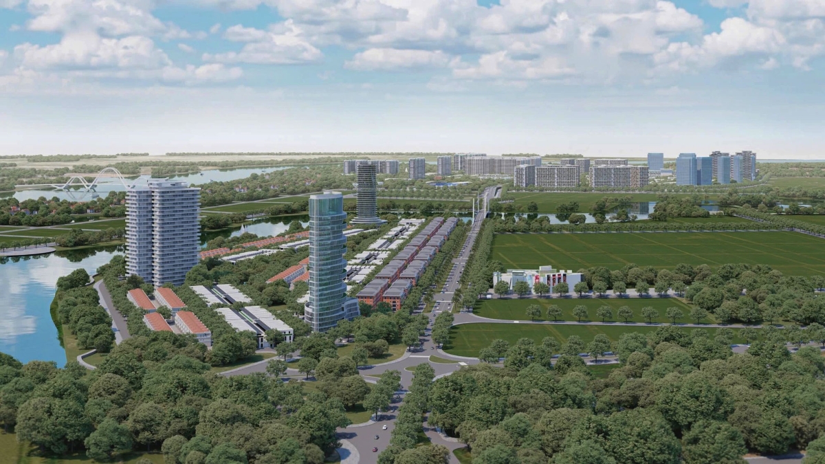 Phối cảnh Khu đô thị hỗn hợp phía Tây sông Lệ Kỳ