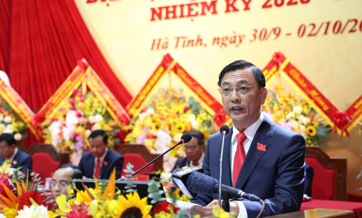 Trưởng Ban Quản lý Khu kinh tế tỉnh Hà Tĩnh Trần Việt Hà trình bày tham luận